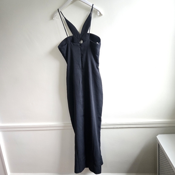 New Torn By Ronny Kobo Anna Crepe Black Dress Spring 2025 Size Small NWT - Picture 7 of 10